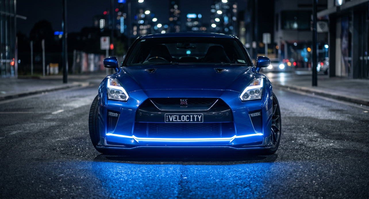 Dynamic LED Hood Light Strip with Turn Signal – Car DRL Upgrade