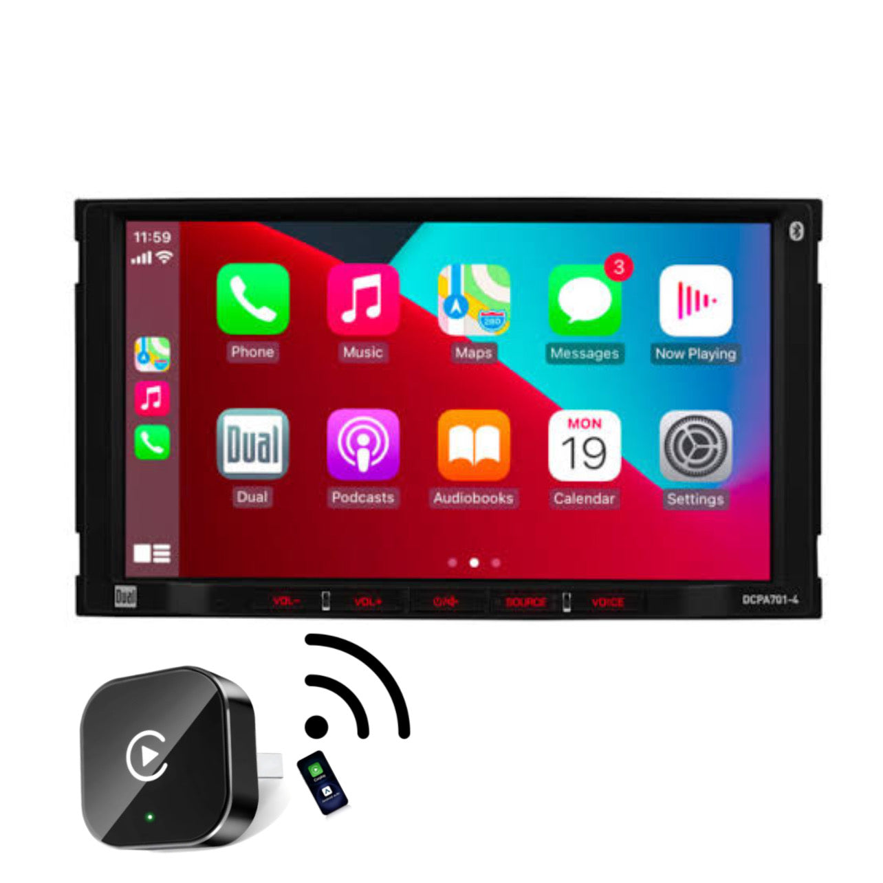 Wireless CarPlay Adapter for iPhone – Plug & Play Wired to Wireless Upgrade (2-in-1)