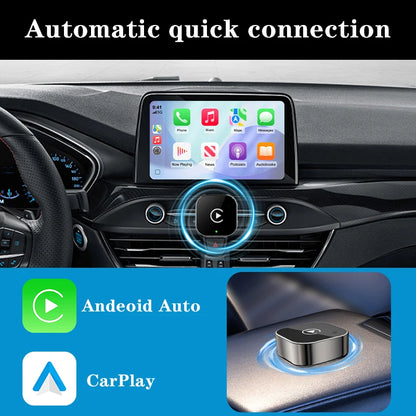 Wireless CarPlay Adapter for iPhone – Plug & Play Wired to Wireless Upgrade (2-in-1)