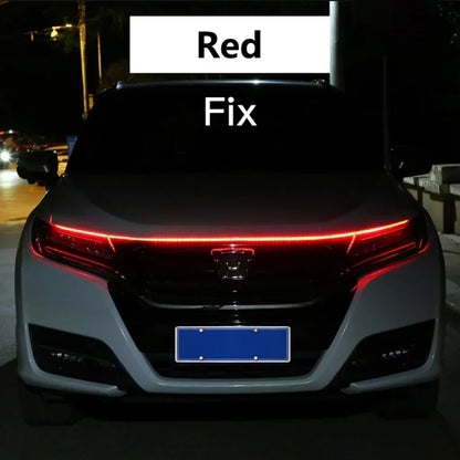 Dynamic LED Hood Light Strip with Turn Signal – Car DRL Upgrade