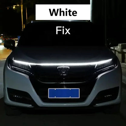 Dynamic LED Hood Light Strip with Turn Signal – Car DRL Upgrade
